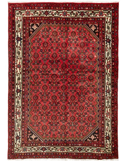 Tappeto Hamadan Persia marrone blu 143x202