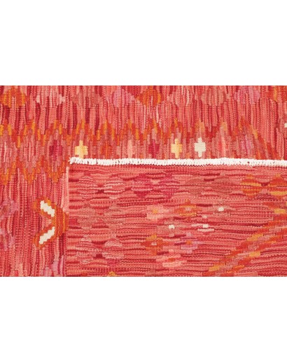 Tappeto Kilim Afghanistan rosso arancione 99x150