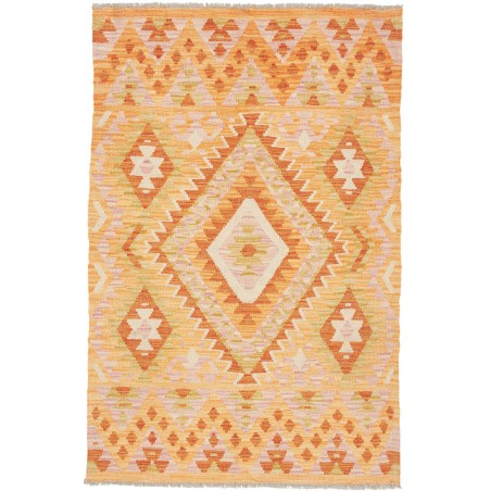 Tappeto Kilim Afghanistan marrone rosso 100x152