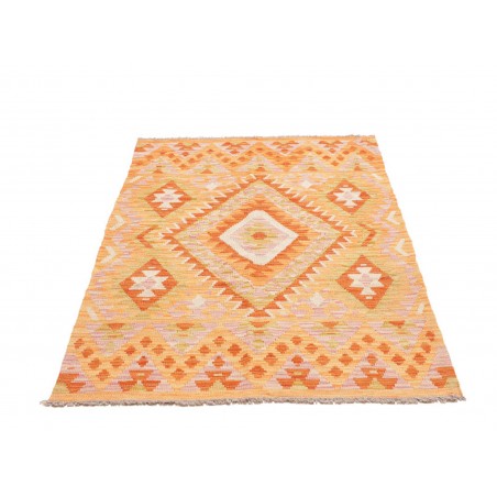 Tappeto Kilim Afghanistan marrone rosso 100x152