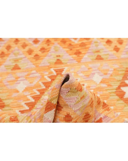 Tappeto Kilim Afghanistan marrone rosso 100x152