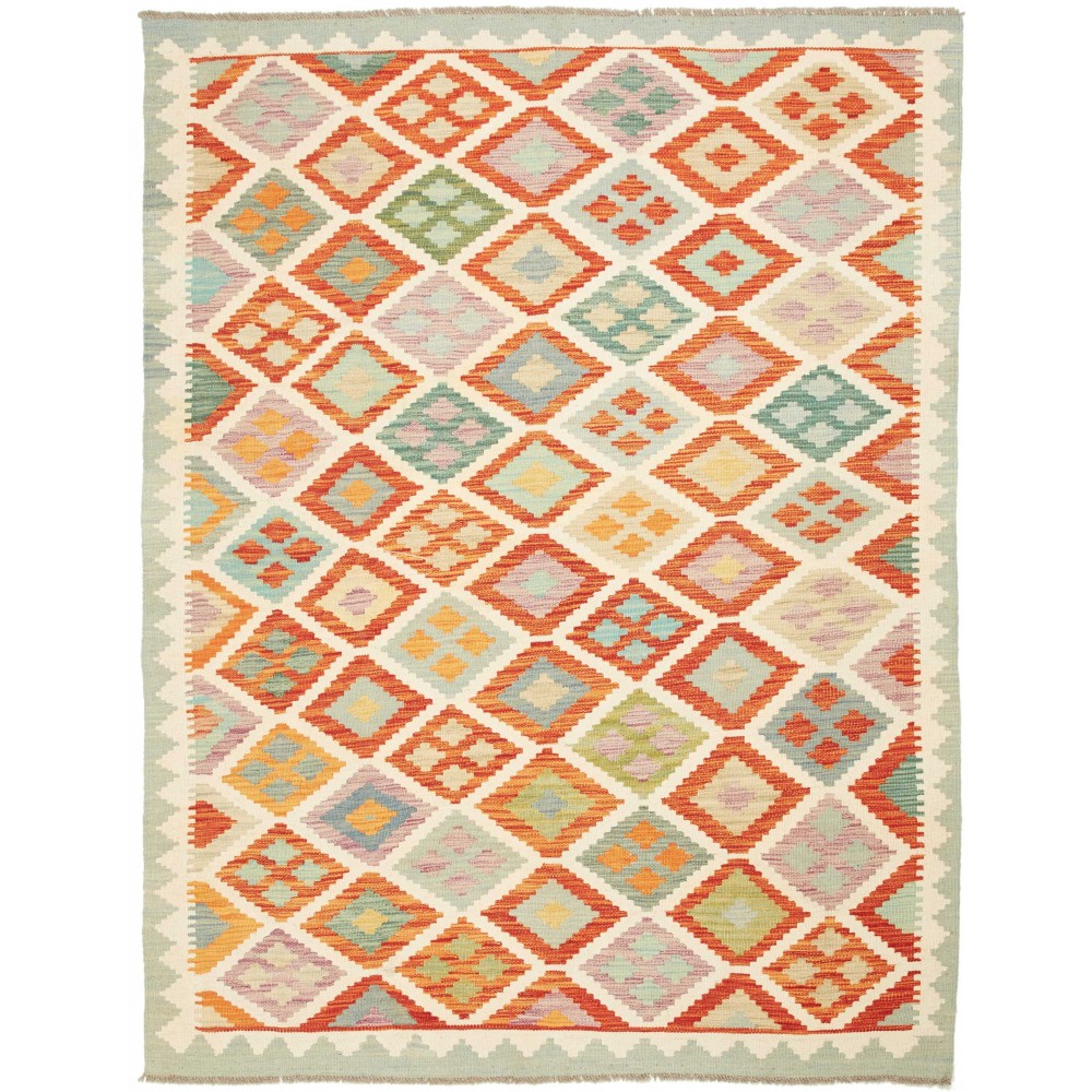 Tappeto Kilim Afghanistan giallo rosso 149x196