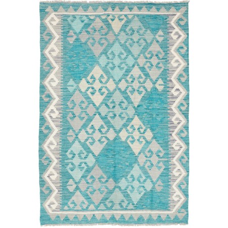 Tappeto Kilim Afghanistan beige blu 106x159