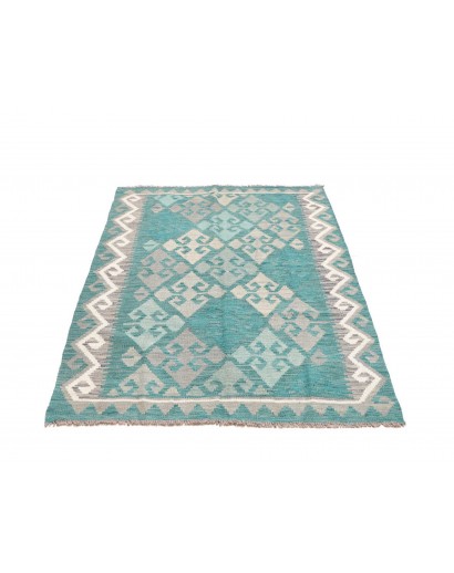 Tappeto Kilim Afghanistan beige blu 106x159