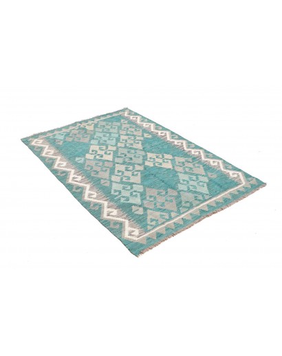 Tappeto Kilim Afghanistan beige blu 106x159