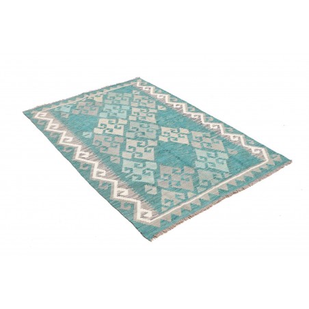 Tappeto Kilim Afghanistan beige blu 106x159