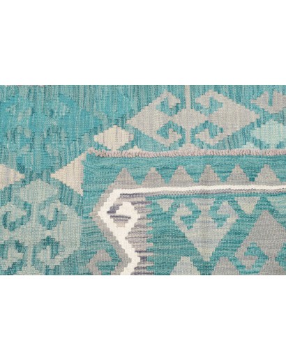 Tappeto Kilim Afghanistan beige blu 106x159