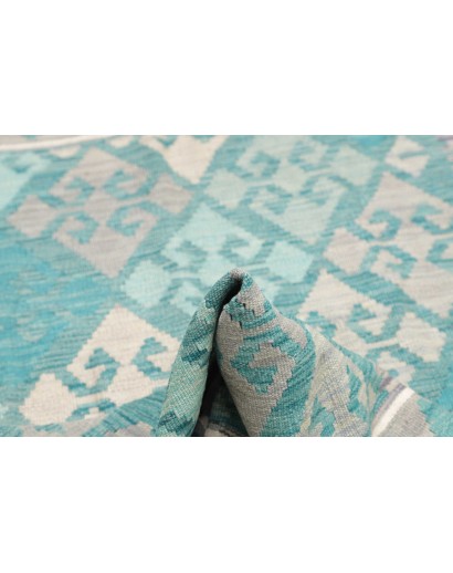 Tappeto Kilim Afghanistan beige blu 106x159