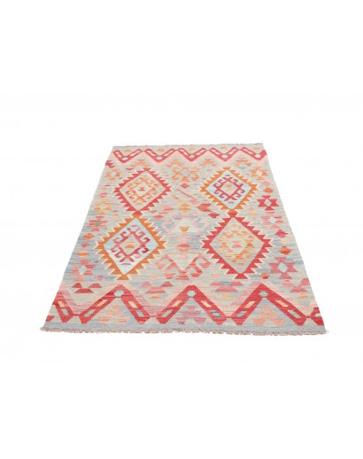 Tappeto Kilim Afghanistan beige rosso 105x157