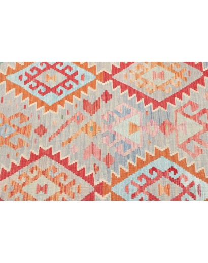 Tappeto Kilim Afghanistan beige rosso 105x157