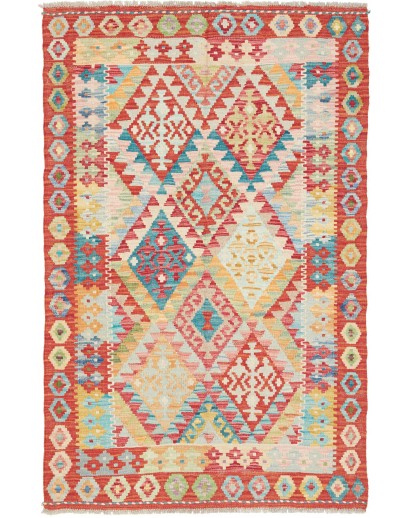 Tappeto Kilim Afghanistan marrone 99x155