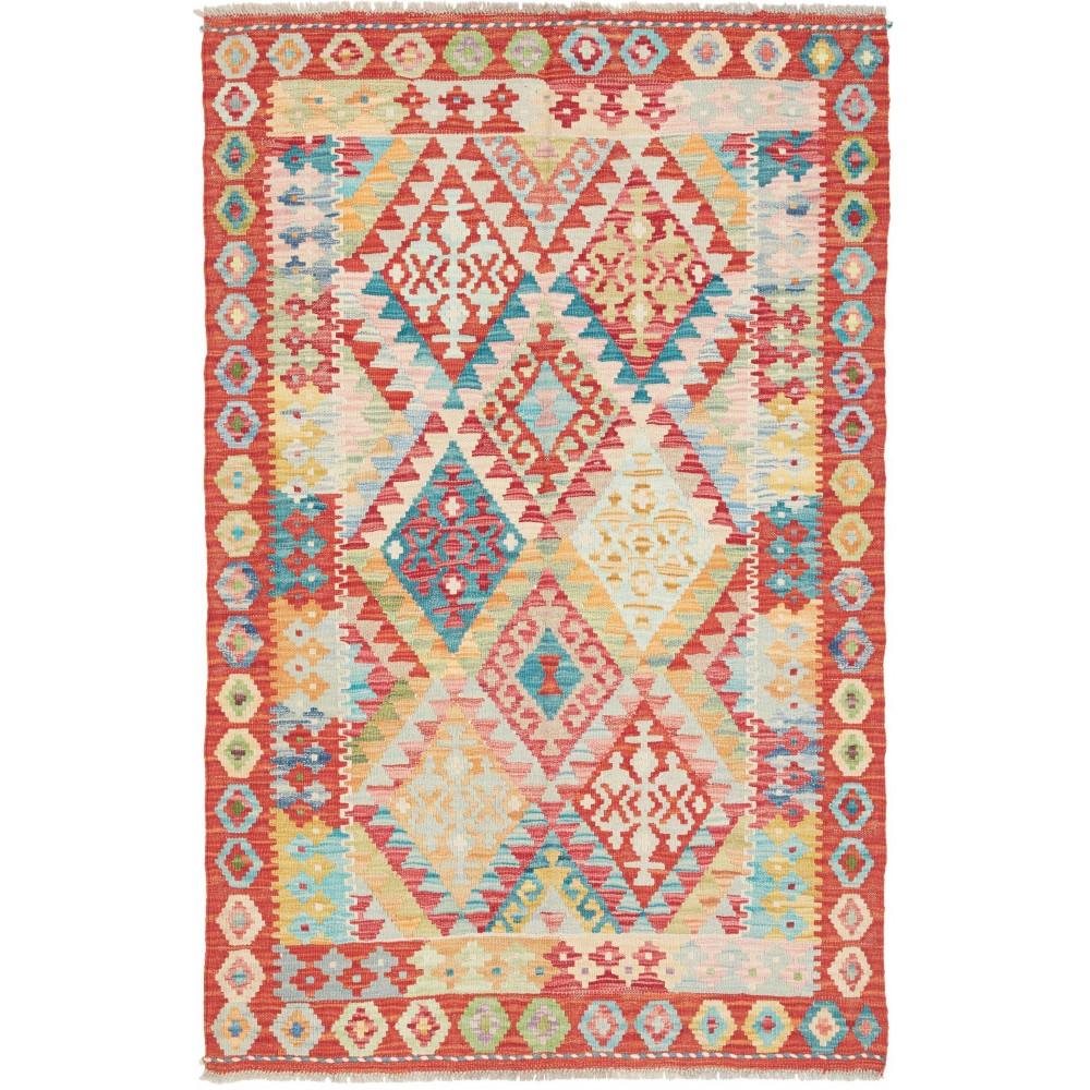Tappeto Kilim Afghanistan marrone 99x155