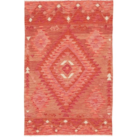 Tappeto Kilim Afghanistan rosso arancione 100x155