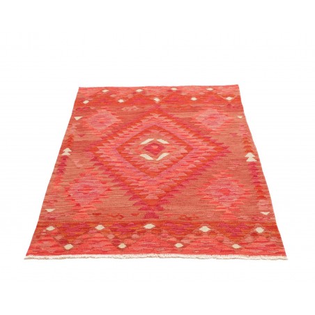 Tappeto Kilim Afghanistan rosso arancione 100x155