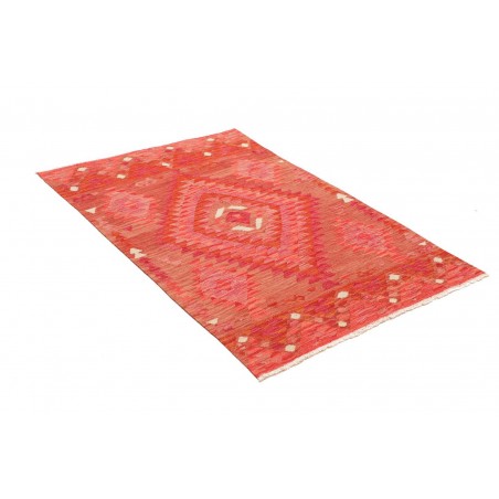 Tappeto Kilim Afghanistan rosso arancione 100x155