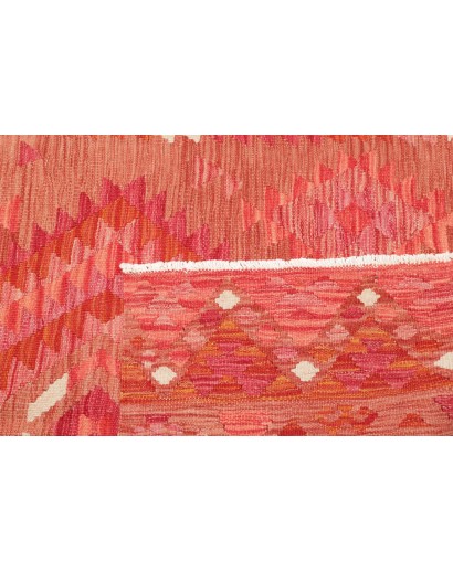 Tappeto Kilim Afghanistan rosso arancione 100x155