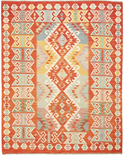Tappeto Kilim Afghanistan marrone rosso 152x193