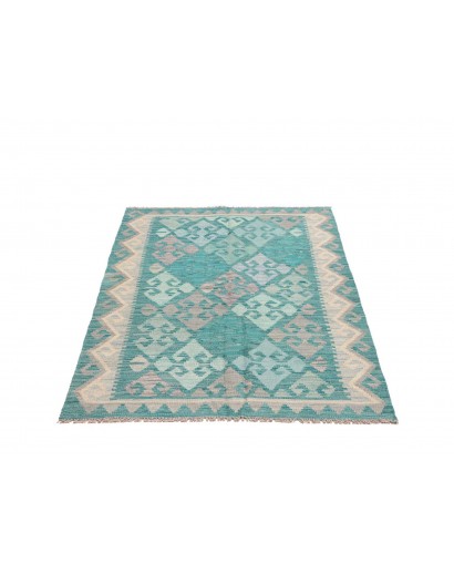 Tappeto Kilim Afghanistan beige blu 103x151