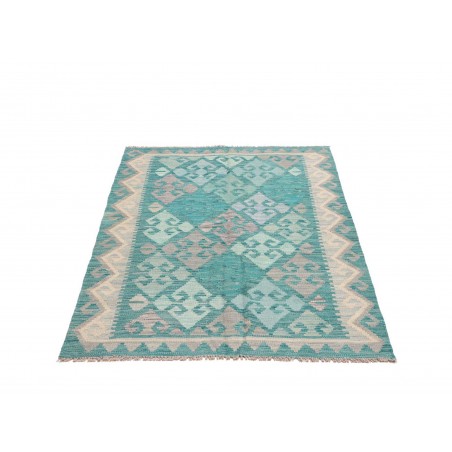 Tappeto Kilim Afghanistan beige blu 103x151