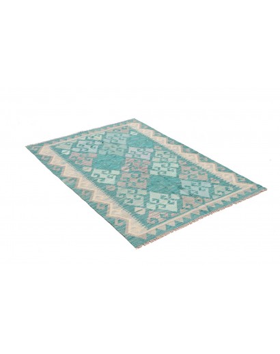 Tappeto Kilim Afghanistan beige blu 103x151