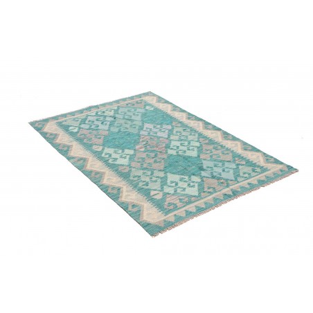 Tappeto Kilim Afghanistan beige blu 103x151