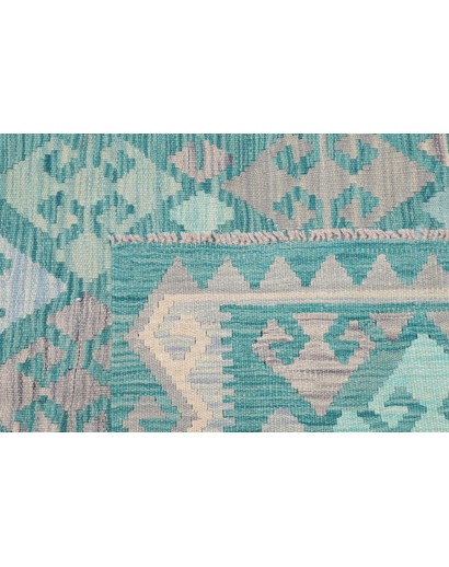 Tappeto Kilim Afghanistan beige blu 103x151