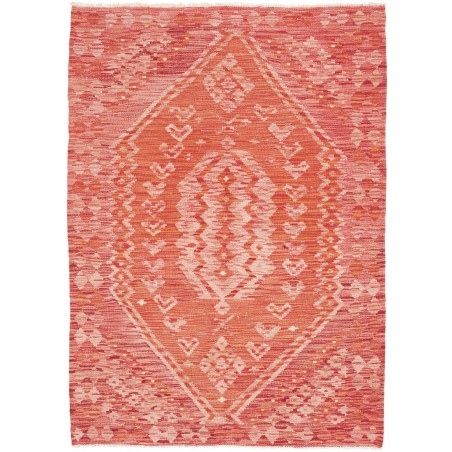 Tappeto Kilim Afghanistan arancione rosso 105x146