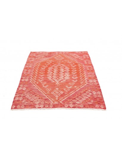 Tappeto Kilim Afghanistan arancione rosso 105x146