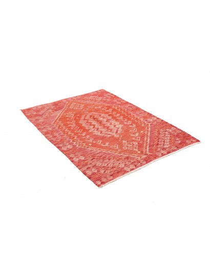 Tappeto Kilim Afghanistan arancione rosso 105x146