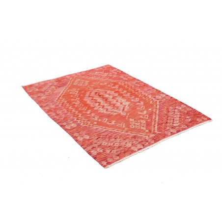 Tappeto Kilim Afghanistan arancione rosso 105x146