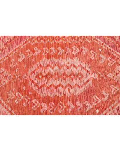 Tappeto Kilim Afghanistan arancione rosso 105x146