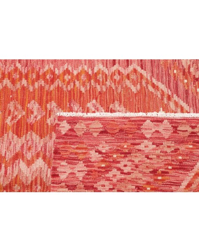 Tappeto Kilim Afghanistan arancione rosso 105x146