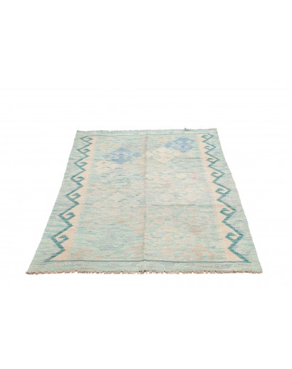 Tappeto Kilim Afghanistan beige blu 95x154