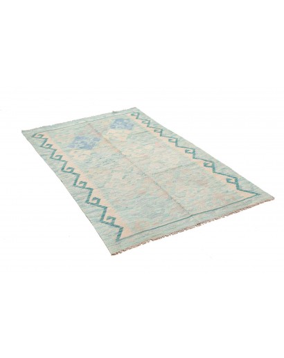 Tappeto Kilim Afghanistan beige blu 95x154