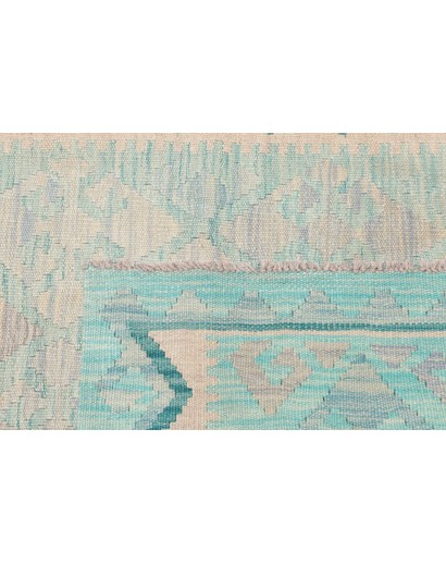 Tappeto Kilim Afghanistan beige blu 95x154