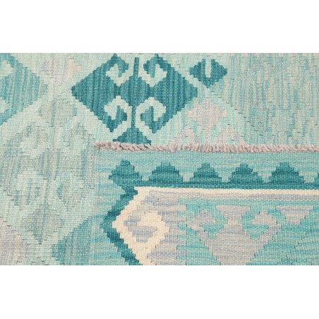 Tappeto Kilim Afghanistan bianco blu 102x155