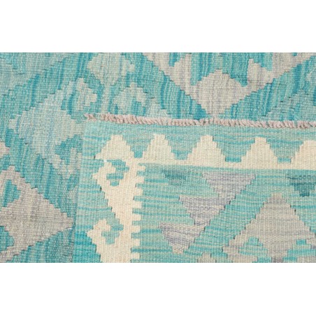 Tappeto Kilim Afghanistan bianco verde 95x142