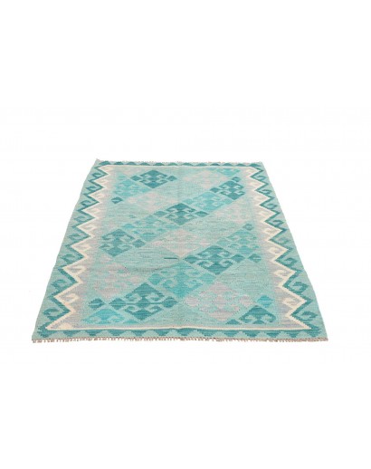 Tappeto Kilim Afghanistan beige blu 105x149