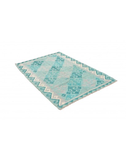 Tappeto Kilim Afghanistan beige blu 105x149