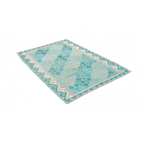 Tappeto Kilim Afghanistan beige blu 105x149