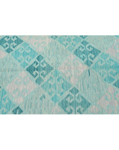 Tappeto Kilim Afghanistan beige blu 105x149