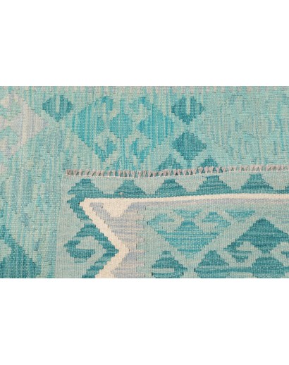 Tappeto Kilim Afghanistan beige blu 105x149