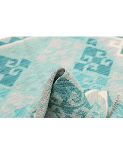 Tappeto Kilim Afghanistan beige blu 105x149