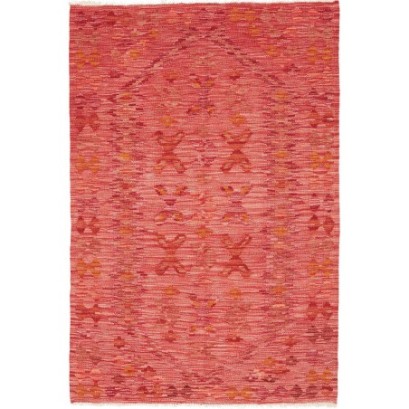 Tappeto Kilim Afghanistan rosso arancione 98x150