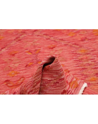 Tappeto Kilim Afghanistan rosso arancione 98x150