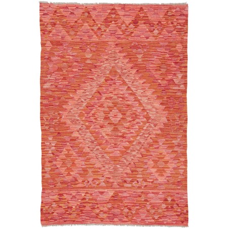 Tappeto Kilim Afghanistan rosso arancione 99x152