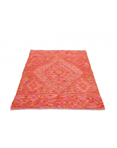 Tappeto Kilim Afghanistan rosso arancione 99x152