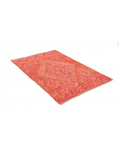 Tappeto Kilim Afghanistan rosso arancione 99x152