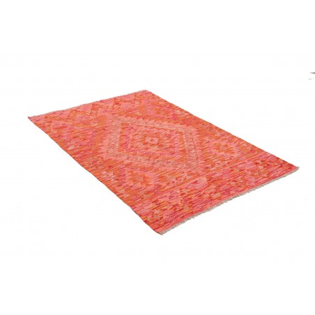 Tappeto Kilim Afghanistan rosso arancione 99x152