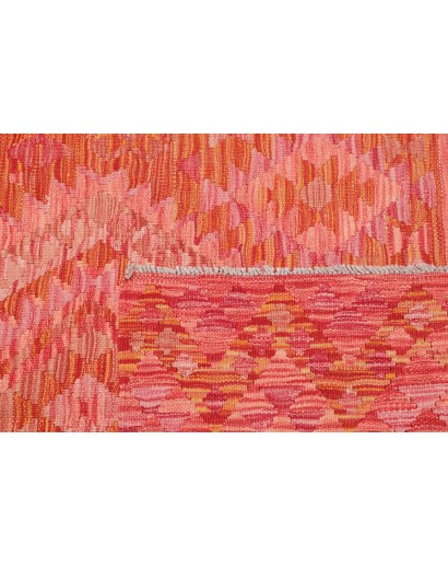 Tappeto Kilim Afghanistan rosso arancione 99x152